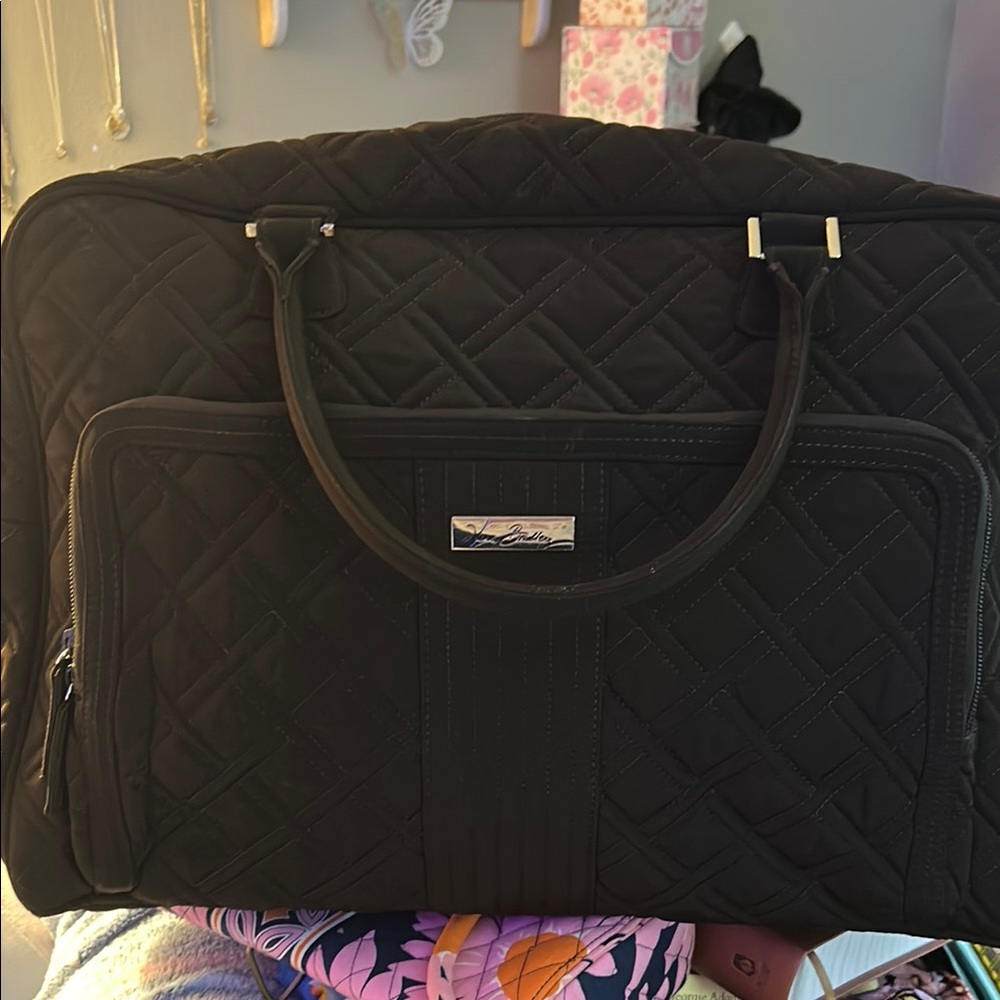 Vera Bradley Black Quilted Tote Bag